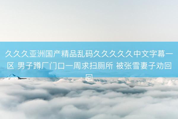 久久久亚洲国产精品乱码久久久久久中文字幕一区 男子蹲厂门口一周求扫厕所 被张雪妻子劝回