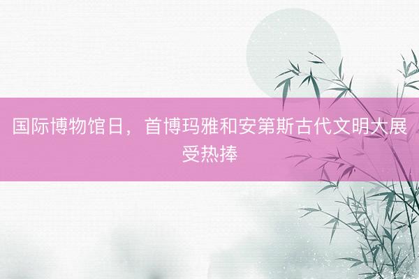 国际博物馆日，首博玛雅和安第斯古代文明大展受热捧