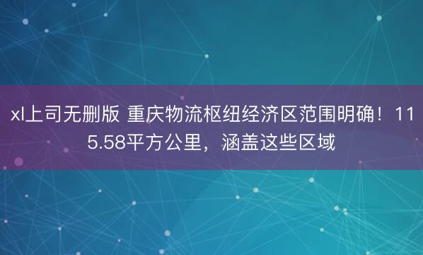 xl上司无删版 重庆物流枢纽经济区范围明确！115.58平方公里，涵盖这些区域