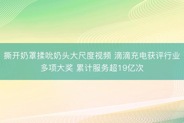 撕开奶罩揉吮奶头大尺度视频 滴滴充电获评行业多项大奖 累计服务超19亿次