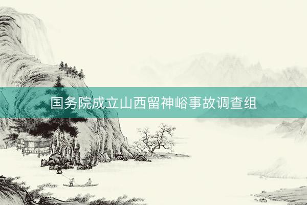 国务院成立山西留神峪事故调查组