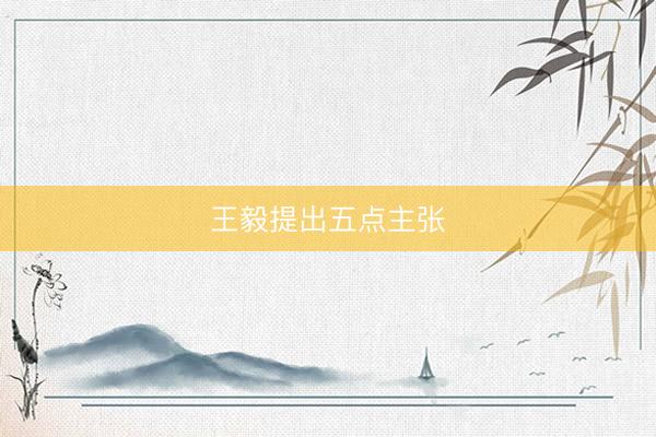 王毅提出五点主张
