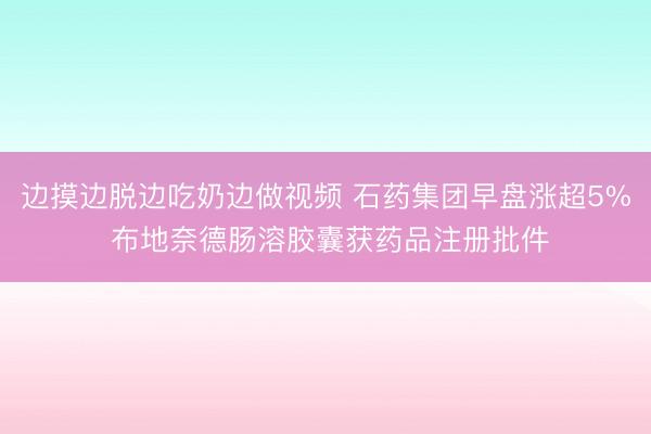 边摸边脱边吃奶边做视频 石药集团早盘涨超5% 布地奈德肠溶胶囊获药品注册批件