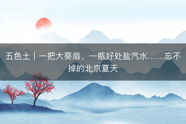 五色土｜一把大葵扇、一瓶好处盐汽水……忘不掉的北京夏天